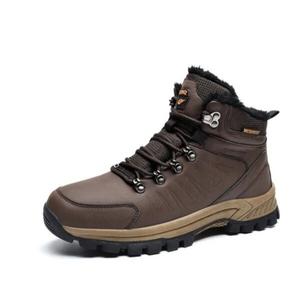 Men's Waterproof Hiking Shoes Winter Snow Boots High Top Plush Warm Snow Boots - Picture 4 of 6